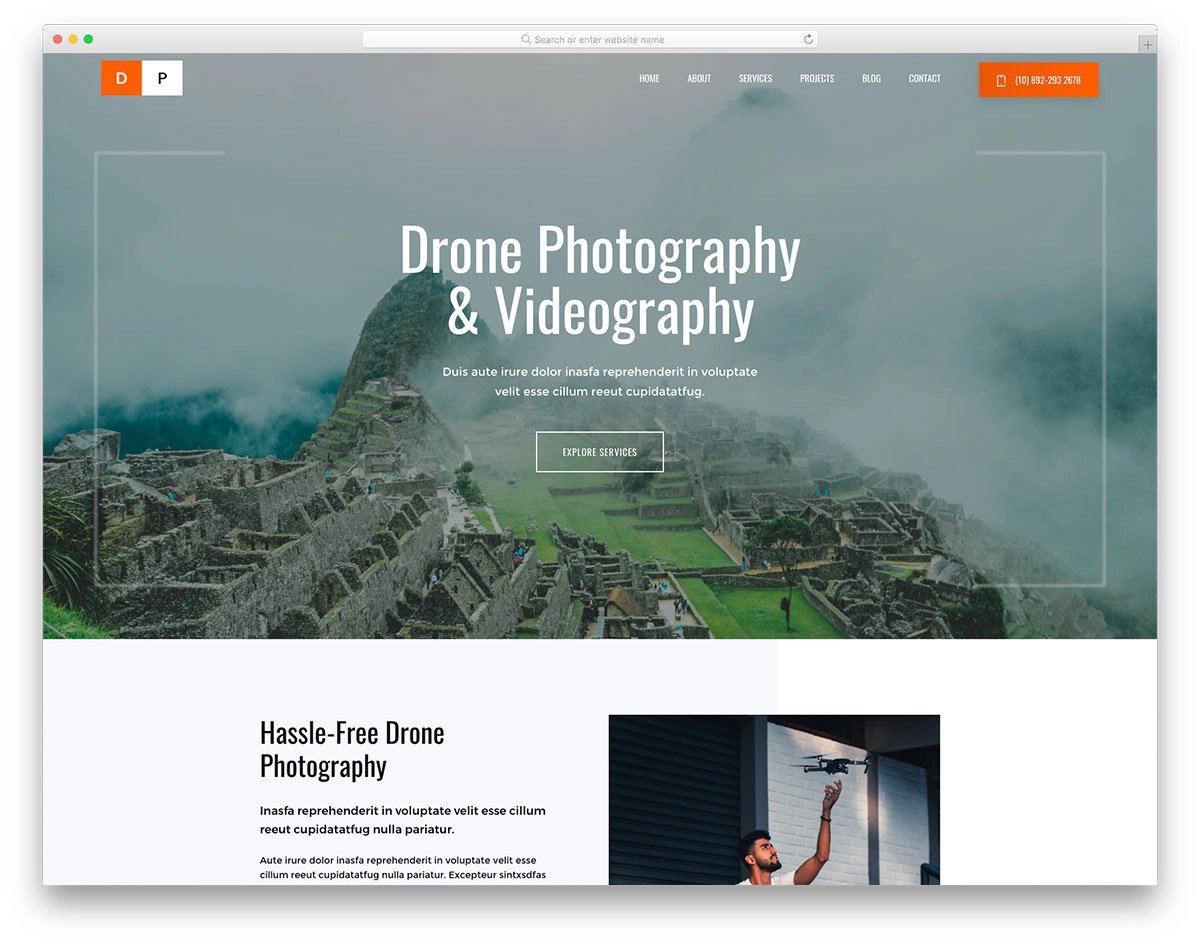 website template DronePhotography   shopifashion