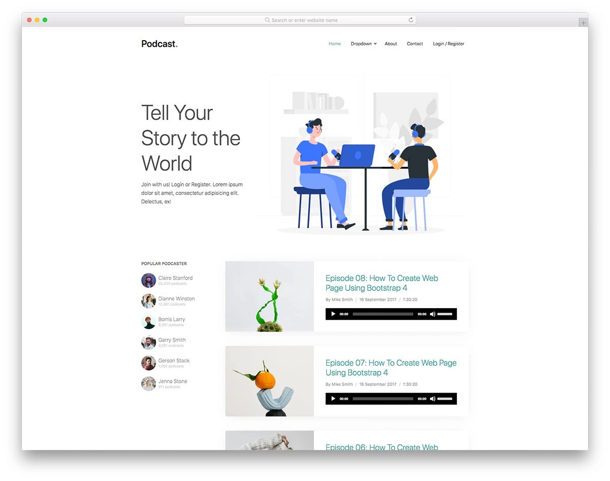 website template Podcast   shopifashion