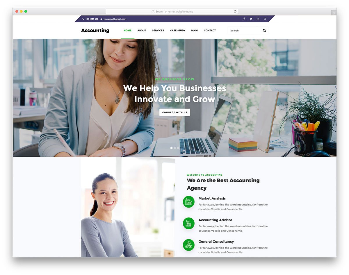 website template Accounting   shopifashion